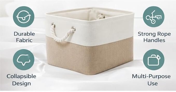 Storage Basket – Collapsible Toy Organizer Bin with Handles - Image 4